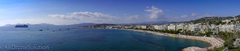 Vue aérienne panoramique/ ville de Cannes